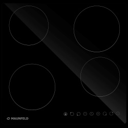 Встраиваемая варочная панель Электрическая Maunfeld AVCE594BK, 58 см, цвет Чёрный