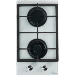Встраиваемая варочная панель Газовая Oasis P-GWD, 29 см, цвет Белый