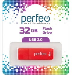 USB накопитель 32Gb USB2.0 Perfeo C04 Red
