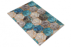 Коврик Shahintex влаговпитывающий Digital Print Соты 50х80 серо-голубой 815739