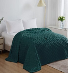 Плед Vse Doma Шерпа 180х200 Косичка Изумрудный B01580