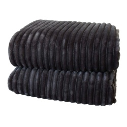 Плед ND Home Велсофт 200х220 Полоски графит 306811