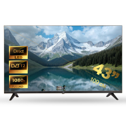 43" (109см) Телевизор VR 43YVF03B, SMART- Нет, FHD 1920x1080, Цвет Чёрный
