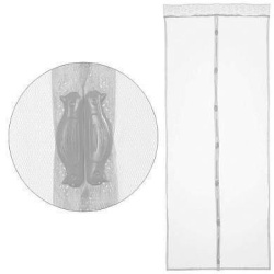 Сетка антимоcк. на магнитах (птички) 1-2.sale 90*210см. белая  (кноп. 10шт) (на двери) E1M