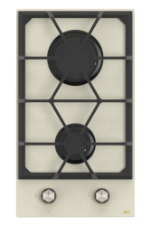 Встраиваемая варочная панель Газовая ATL 1 TB 30 BG MSTO, 30 см, цвет Бежевый