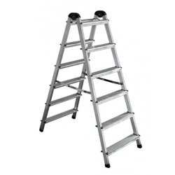 Лестница-стремянка двухсторонняя Perilla алюминевая 6-х ступенчатая 111406