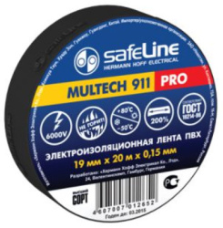 Изолента Safeline 19/20 черная