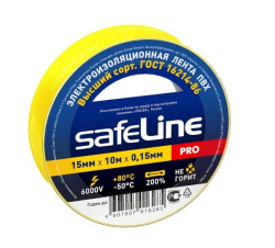 Изолента Safeline 15/10 желтая
