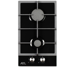 Встраиваемая варочная панель Газовая ATL 4 TB 30 BK MSGD, 30 см, цвет Чёрный