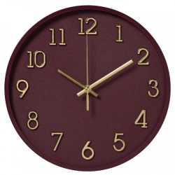 Часы настенные Рубин Классика d-28см темно-вишневый 2831-007