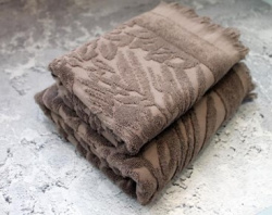 Набор полотенец Palma 50/90 и 70/140 Махра Коричневый A87664