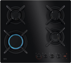 Встраиваемая варочная панель Газовая AEG HKB64453NB, 59 см, цвет Чёрный