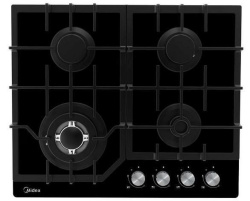 Встраиваемая варочная панель Газовая Midea MG643TGB, 60 см, цвет Чёрный