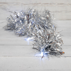 Гирлянда светодиодная Neon Night Мишура серебряная 1,5 м 10 LED 304-011