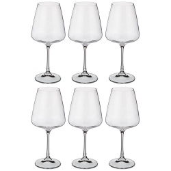 Набор бокалов для вина Crystal Bohemia Amundsen/Ardea 6 пр. 540 мл 669-224