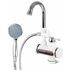 Водонагреватель проточный HomeStar HS-0113D, Кран, Цвет Белый