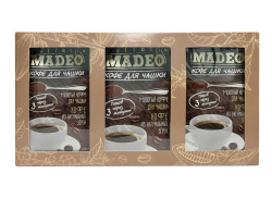 Кофе молотый порционный Madeo Кофе для чашки №1 21 шт х 10 гр подарочный набор
