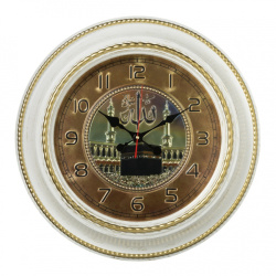 Часы настенные Рубин Кааба d-60см белый с золотом 6141-112W