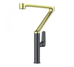 Смеситель Omoikiri Tara-LG-GM латунь/св. золото/вор. сталь
