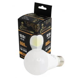 Лампа Ваше Сиятельство ЛОН A60 E27 10W(860lm) 2700K, матовая, IC-драйвер