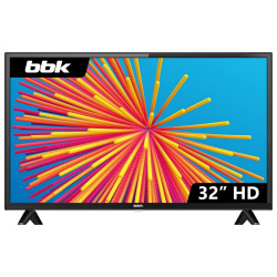  32" (81см) Телевизор BBK 32LEM-1013/TS2C, HD 1366x768, Цвет Чёрный