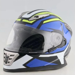 Мотошлем RACER JK802 (M) синий/желтый