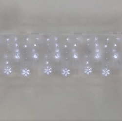 Гирлянда светодиодная Neon Night Бахрома со снежинками 2,4*0,9 м 255-075