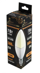 Лампа Ваше Сиятельство Свеча C37 E14 7W(580lm) 2700K, матовая, IC-драйвер