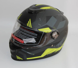 Мотошлем RACER BLD-M62 (M) серый/желтый