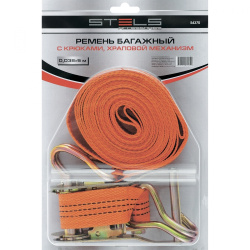 Ремень багажный с крюками STELS 5x0.038м, храповый механизм