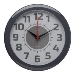 Часы настенные Рубин Классика d-24,5см темно-серый 2323-124