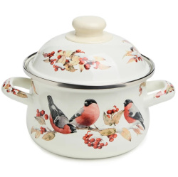 Кастрюля Agness Снегири 20 см/2,8 л 943-110