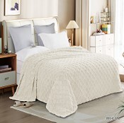 Плед Vse Doma Шерпа 180х200 Ромб Молочный B01589