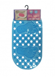 Коврик в/в противоскользящий Shahintex массажный 66*33 голубой 894021