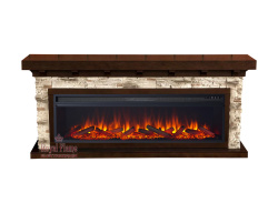 Каминокомплект: Портал Chalet сланец, темный дуб с очагом Royal Flame Vision 60 LOG LED