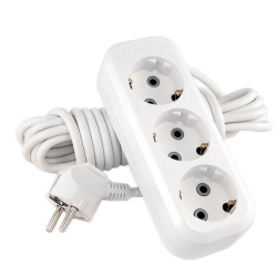 Сетевой удлинитель LUX У3-Е-10 3-местный с з/к (250В/16а/10м)