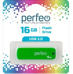 USB накопитель 16Gb USB2.0 Perfeo C05 Green