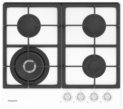 Встраиваемая варочная панель Газовая Hotpoint HGS 62F/WH, 58,5 см, цвет Белый