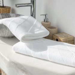 Полотенце Verossa 70/140 Wave Махра 480 гр/м2 Белый 797263