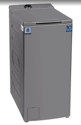 Стиральная машина с вертикальной загрузкой Midea MF100T80BS/S-RU, Max загрузка - 8кг, Max отжим - 1 300об/мин., цвет Серый