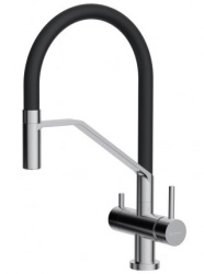 Смеситель Omoikiri Akeno-BN-BL латунь/нерж. сталь/черный