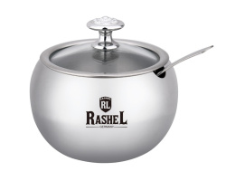Сахарница Rashel из нерж. стали 400 мл R-1800