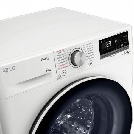 Стиральная машина с фронтальной загрузкой LG F2V5PS0W, Max загрузка - 8кг, Max отжим - 1 200об/мин., цвет Белый