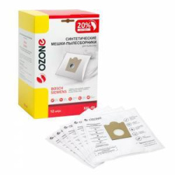 Пылесборник синтетический Ozone д/пылесосов Bosch Typ G(XXL-05)12 шт