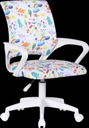 Детское комп. кресло Defender Fiesta Белый + Детск.рисунок