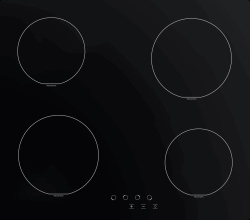 Встраиваемая варочная панель Электрическая Simfer H60D14S125, 60 см, цвет Чёрное стекло