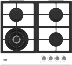 Встраиваемая варочная панель Газовая Beko HILW 64225 SW, 58,5 см, цвет Белый
