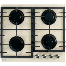 Встраиваемая варочная панель Газовая Oasis P-BDI, 58 см, цвет Бежевый