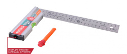 Угольник Sturm Кулибин 2020-06-250 с уровнем и карандашом