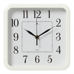 Часы настенные Рубин Классика 22х22см белый 2223-336W